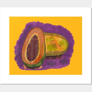 Papaya Fruit Posters and Art